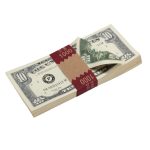 1980 Series $10 Aged $1,000 Full Print Prop Money Stack - Prop Movie Money