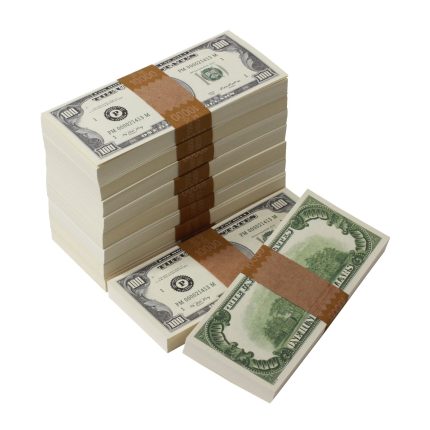 1980 Series $100,000 Full Print Package - Prop Movie Money