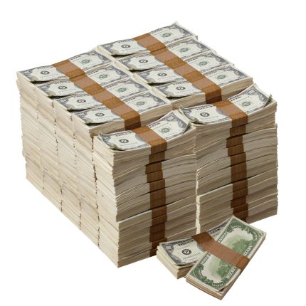 1980 Series $1,000,000 Aged Blank Filler Package - Prop Movie Money