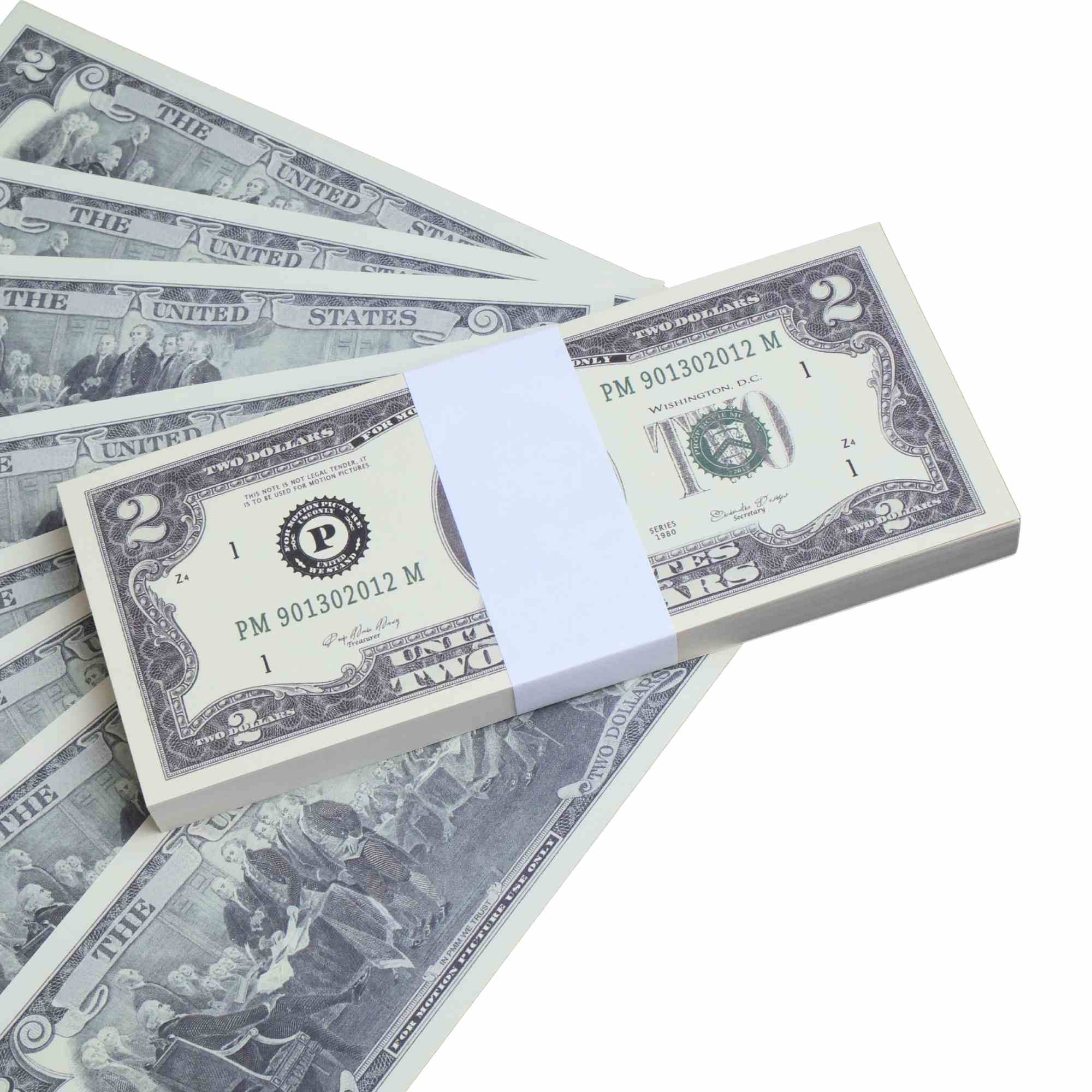 1980-series-2-full-print-prop-money-stack-3347198 1980 Series $2 Full Print Prop Money Stack - Prop Movie Money