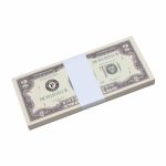 1980 Series $2 Full Print Prop Money Stack - Prop Movie Money
