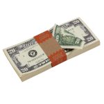 1980 Series $20 Aged $2,000 Full Print Prop Money Stack - Prop Movie Money