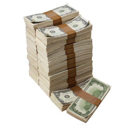 1980 Series $250,000 Aged Blank Filler Prop Money Package - Prop Movie Money