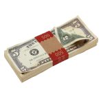 1980 Series $5 Aged $500 Full Print Prop Money Stack - Prop Movie Money