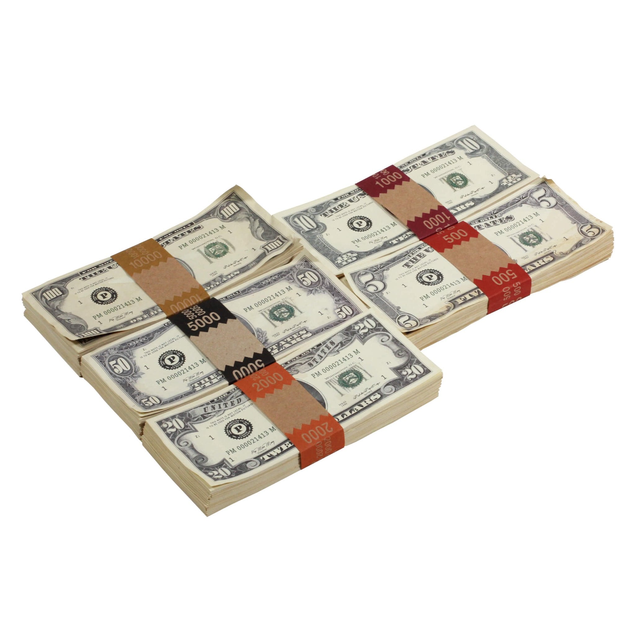 1980-series-mix-18500-aged-full-print-prop-money-bundle-4433574-14 1980 Series Mix $18,500 Aged Full Print Prop Money Bundle - Prop Movie Money
