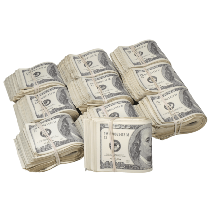 2000 Series $100,000 Aged Blank Filler Fat Fold Bundle - Prop Movie Money