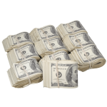 2000 Series $100,000 Aged Blank Filler Fat Fold Bundle - Prop Movie Money