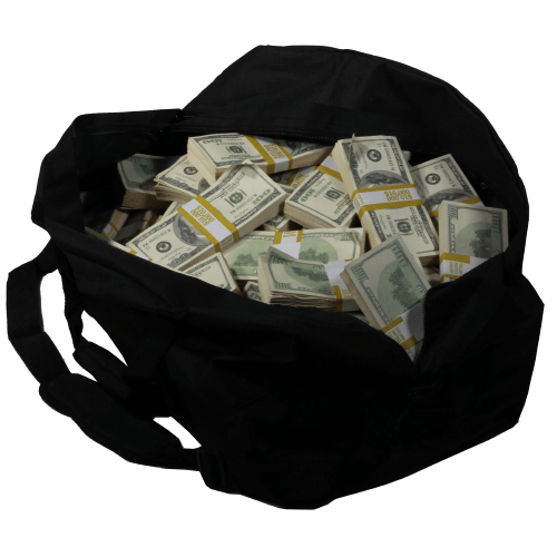 2000-series-1000000-aged-blank-filler-duffel-bag-7160362 2000 Series $1,000,000 Aged Blank Filler Duffel Bag - Prop Movie Money