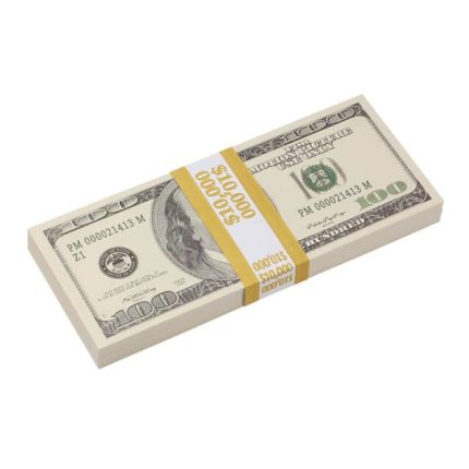 2000 Series $100s Blank Filler $10,000 Prop Money Stack - Prop Movie Money