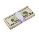 2000 Series $20 Aged $2,000 Full Print Prop Money Stack - Prop Movie Money