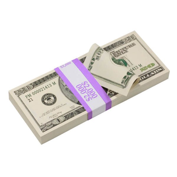 2000-series-20-full-print-prop-money-stack-2629875 2000 Series $20 Full Print Prop Money Stack - Prop Movie Money