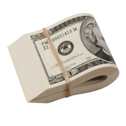 2000 Series $2,000 Full Print Fat Fold - Prop Movie Money