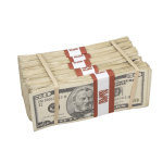 2000 Series $25,000 Aged Full Print Prop Money Bundle - Prop Movie Money