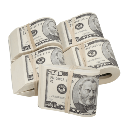 2000 Series $25,000 Blank Filler Fat Fold Bundle - Prop Movie Money