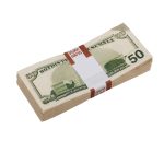 2000 Series $50 Aged $5,000 Full Print Prop Money Stack - Prop Movie Money
