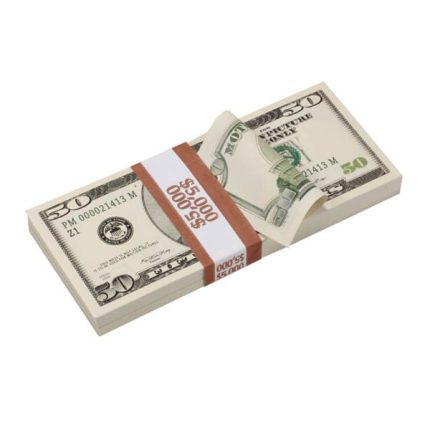 2000 Series $50 Full Print Prop Money Stack - Prop Movie Money