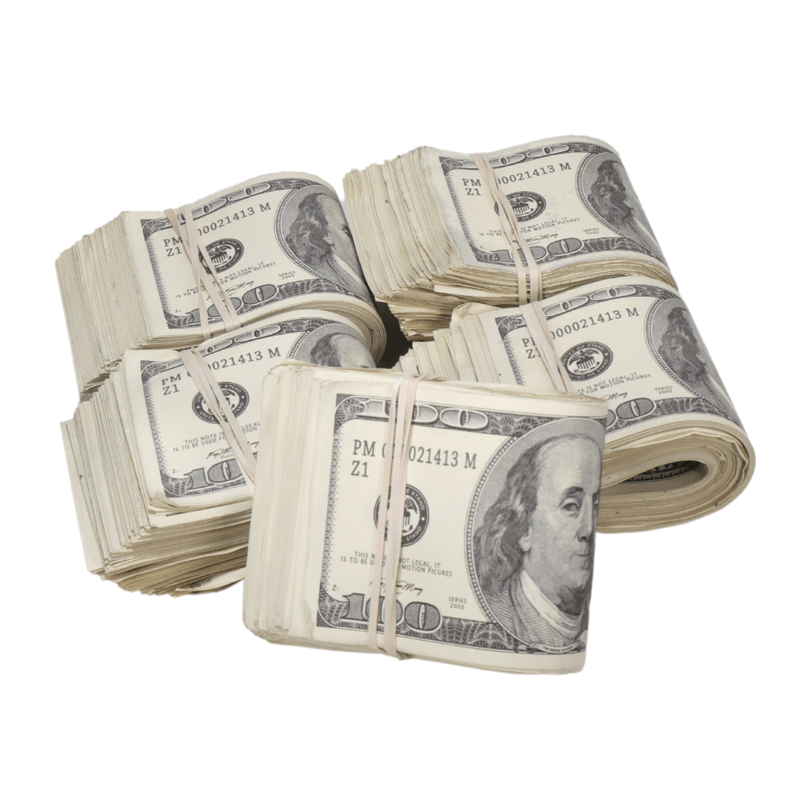 2000-series-50000-aged-blank-filler-fat-fold-bundle-3064471 2000 Series $50,000 Aged Blank Filler Fat Fold Bundle - Prop Movie Money