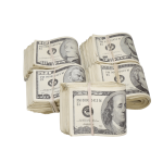 2000 Series Mix $18,500 Aged Full Print Fold Prop Money Bundle - Prop Movie Money