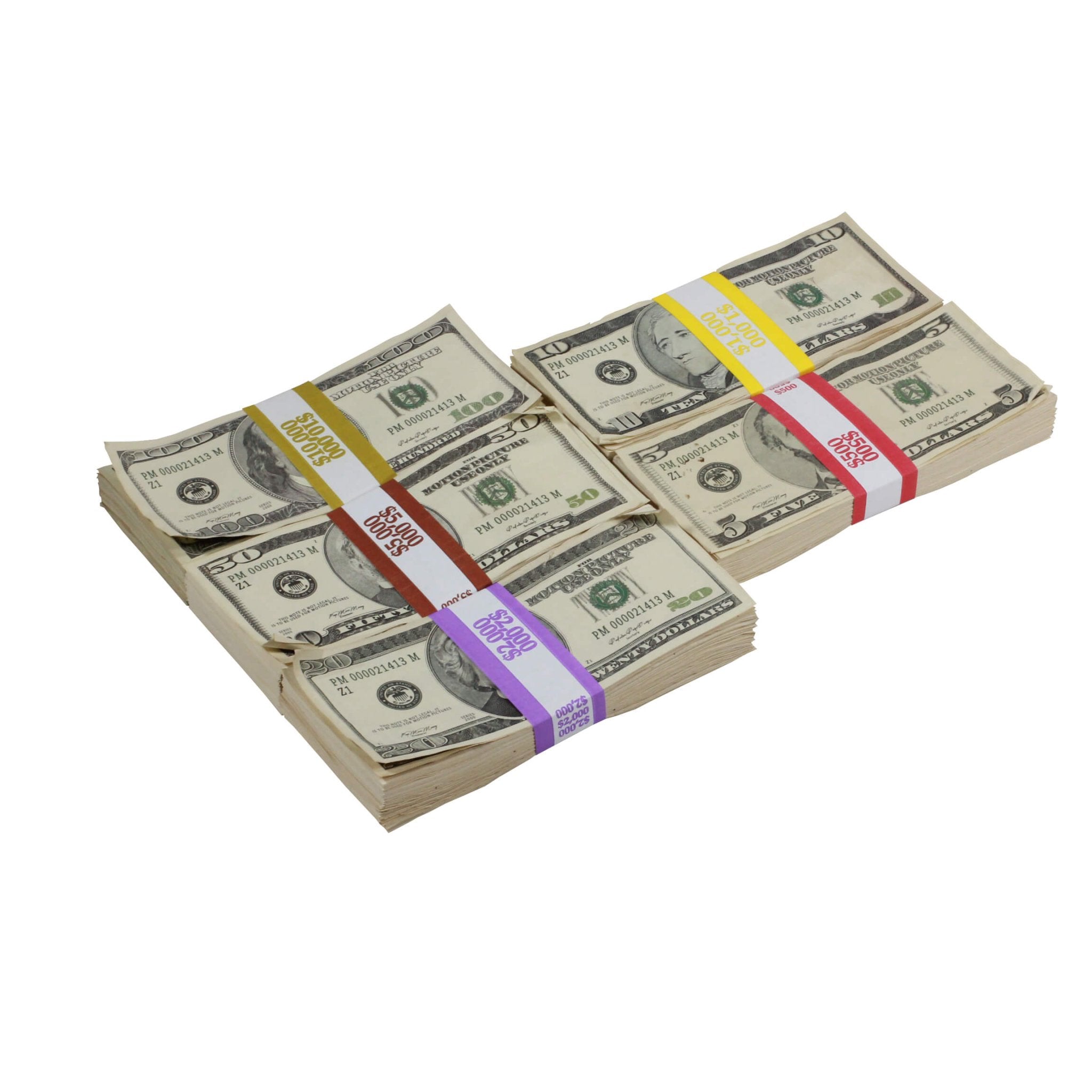 2000-series-mix-18500-aged-full-print-prop-money-bundle-6426873-10 2000 Series Mix $18,500 Aged Full Print Prop Money Bundle - Prop Movie Money