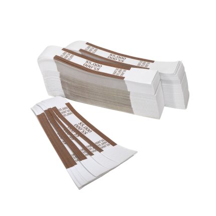 5000 Dollar Brown Currency Straps | 1000 Strap Bundle - Prop Movie Money