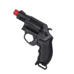 6" Black Snub Nose Revolver Pistol w/ Orange Tip - Prop Movie Money