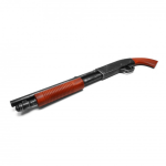 Foam Pump Shotgun – LARP & Film-Ready Prop with Black Barrel and Brown Grip - Prop Movie Money