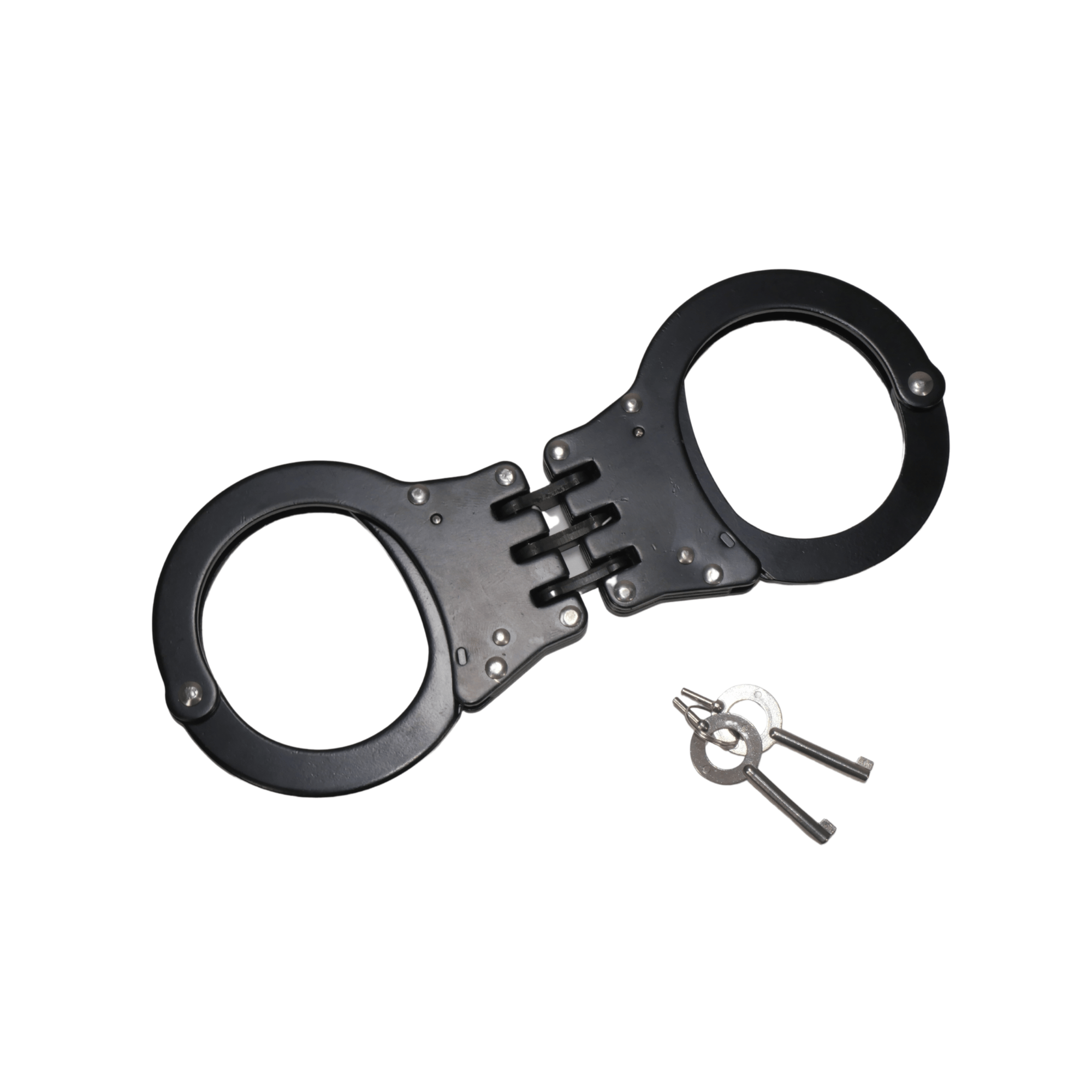 hinged-prop-handcuffs-with-keys-holster-black-solid-steel-for-film-cosplay-training-7912706 Hinged Prop Handcuffs with Keys & Holster – Black Solid Steel for Film, Cosplay & Training - Prop Movie Money