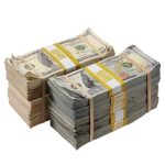 Mixed Series $100,000 Aged Blank Filler Prop Money Package - Prop Movie Money