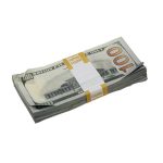 New Series $100s Aged $10,000 Full Print Prop Money Stack - Prop Movie Money
