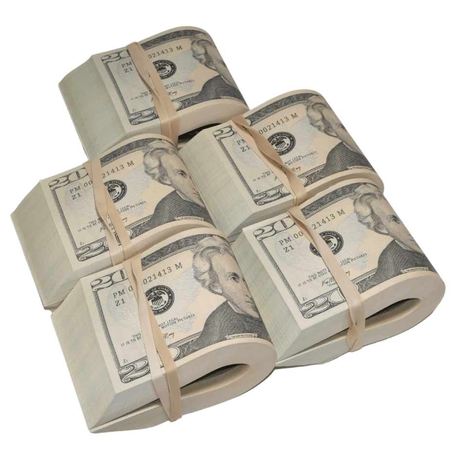 new-series-10000-blank-filler-fat-fold-bundle-3551487 New Series $10,000 Blank Filler Fat Fold Bundle - Prop Movie Money