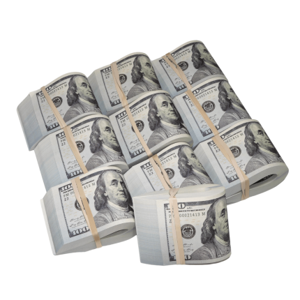 New Series $100,000 Blank Filler Fat Fold Bundle - Prop Movie Money