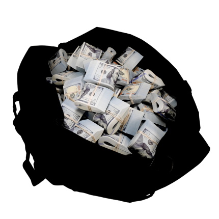 New Series $1,000,000 Full Print Fold Duffel Bag - Prop Movie Money