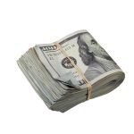New Style $100s AGED LOOK $10,000 Blank Filler Fat Fold - Prop Movie Money