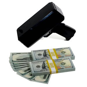 New Series $20,000 Full Print Stacks with Money Gun - Prop Movie Money