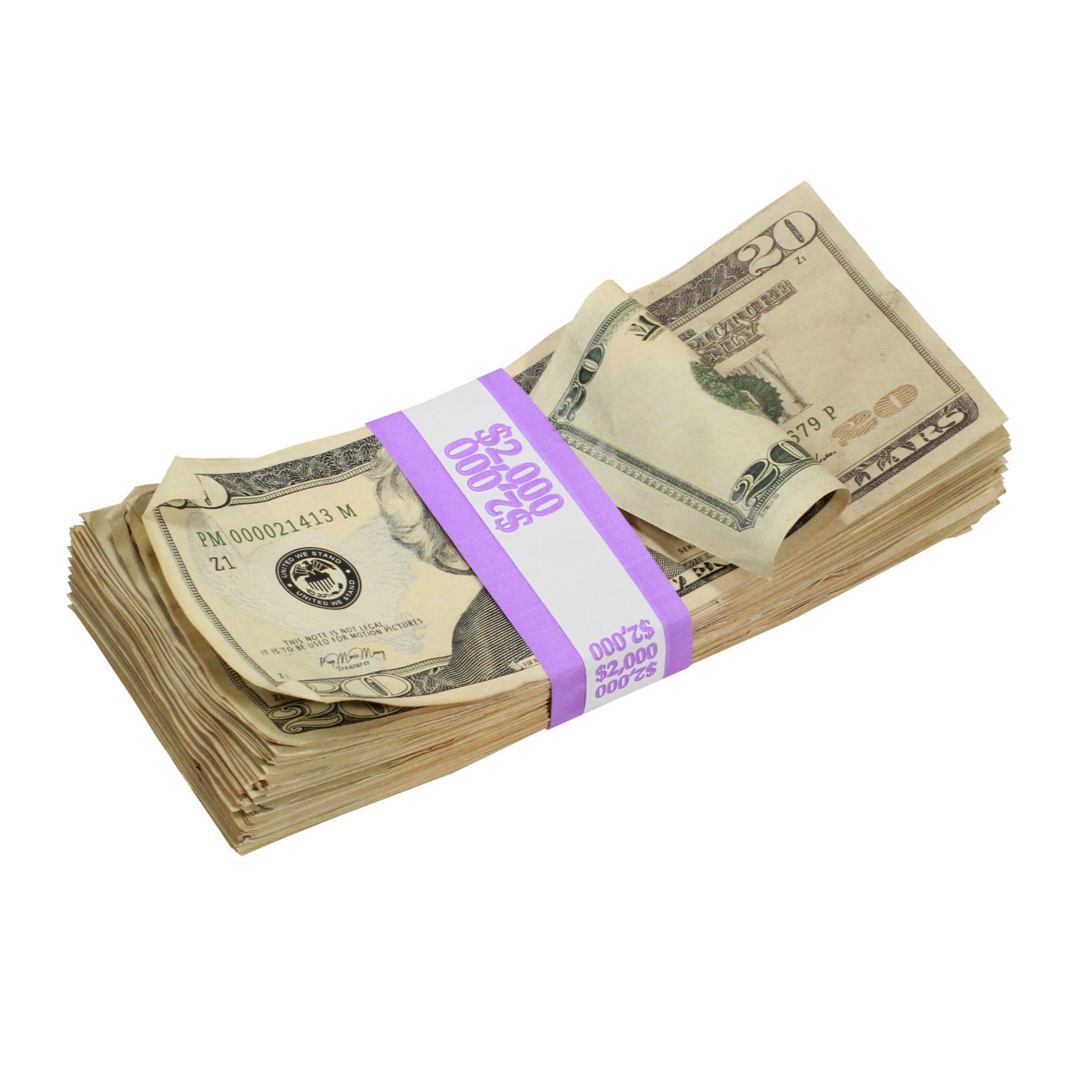 New Series $10s Aged $1,000 Full Print Prop Money Stack - Prop Money Inc