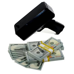 New Series $30,000 Full Print Stacks with Money Gun - Prop Movie Money