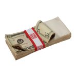 New Series $5 Aged $500 Blank Filler Fat Fold - Prop Movie Money