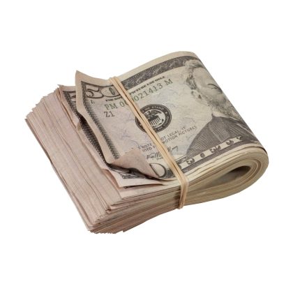 New Series $50s Aged $5,000 Full Print Fat Fold - Prop Movie Money
