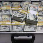 New Series $750,000 Aged Blank Filler Stacks With Silver Aluminum Case - Prop Movie Money