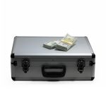 New Series $750,000 Aged Full Print Stacks With Silver Aluminum Case - Prop Movie Money