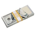 New Series $750,000 Blank Filler Stacks with Silver Aluminum Case - Prop Movie Money