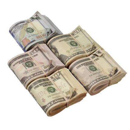 New Series Mix $18,500 Aged Blank Filler Fat Fold Bundle - Prop Movie Money