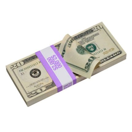 New Style $20 Full Print Prop Money Stack - Prop Movie Money