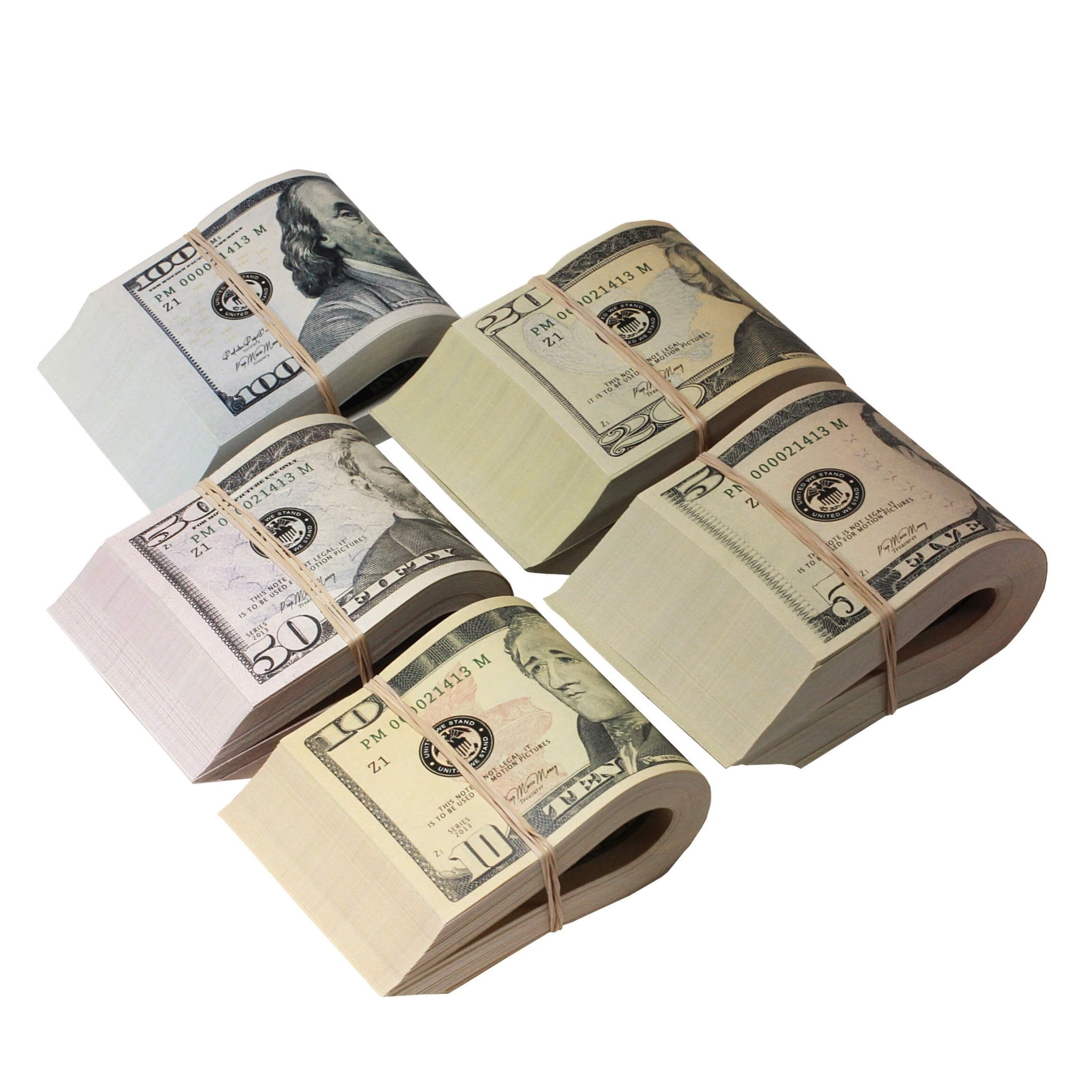 new-style-mix-18500-full-print-fold-prop-money-bundle-2189314 New Style Mix $18,500 Full Print Fold Prop Money Bundle - Prop Movie Money