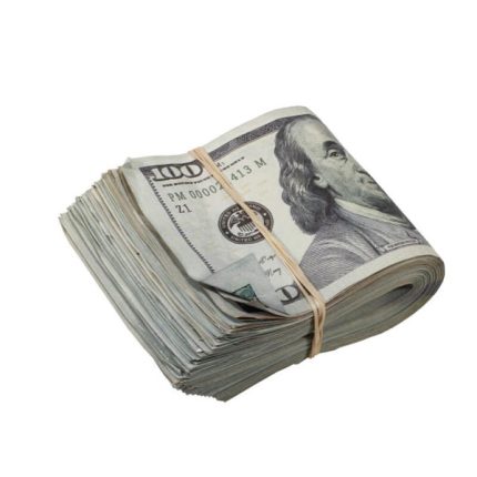 New Style $100s AGED LOOK $10,000 Full Print Fat Fold - Prop Movie Money
