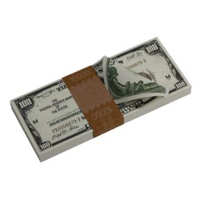 Series 1920s Vintage $100 Full Print Prop Money Stack - Prop Movie Money