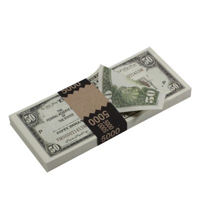 Series 1920s Vintage $50 Full Print Prop Money Stack - Prop Movie Money