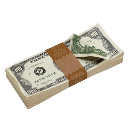 Series 1980s $100s Full Print AGED LOOK Prop Money $10,000 Stack - Prop Movie Money