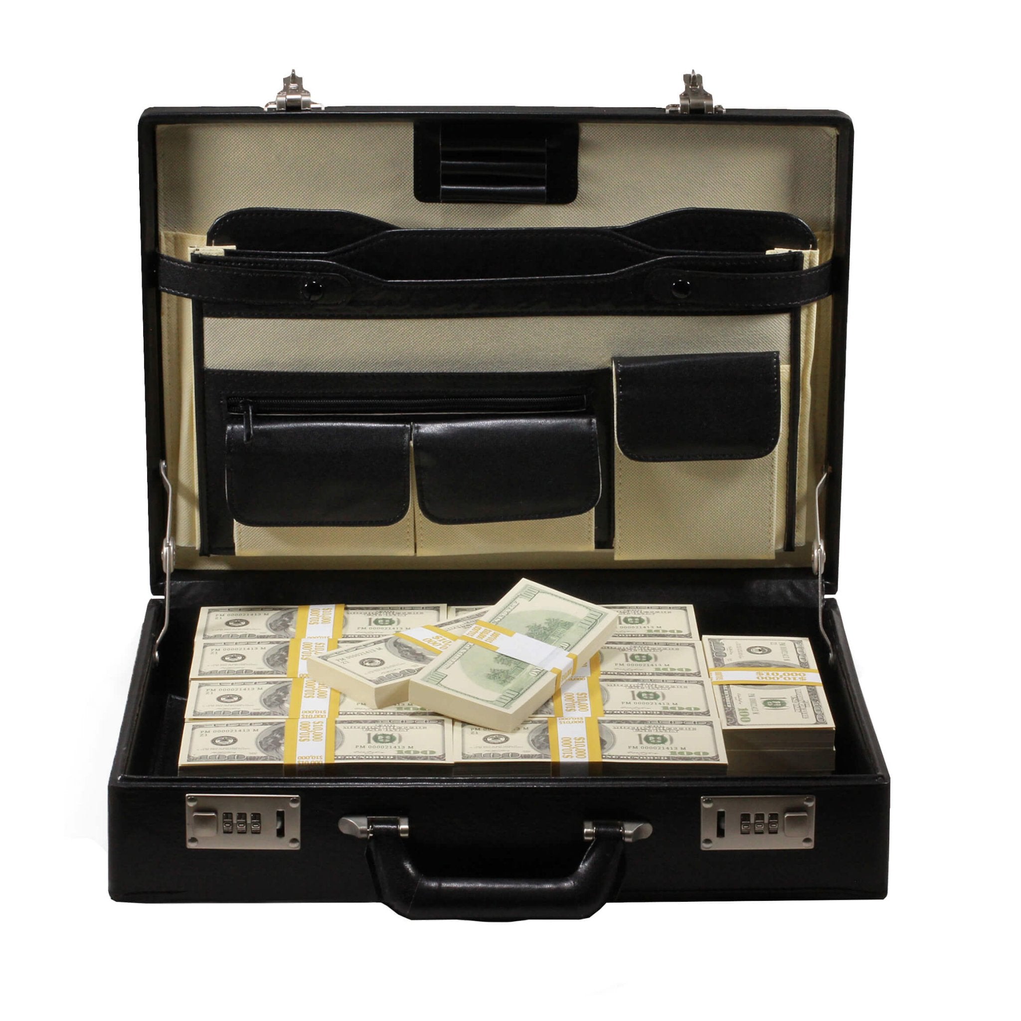 series-2000-500000-full-print-briefcase-5278698-4 Series 2000 $500,000 Full Print Briefcase - Prop Movie Money