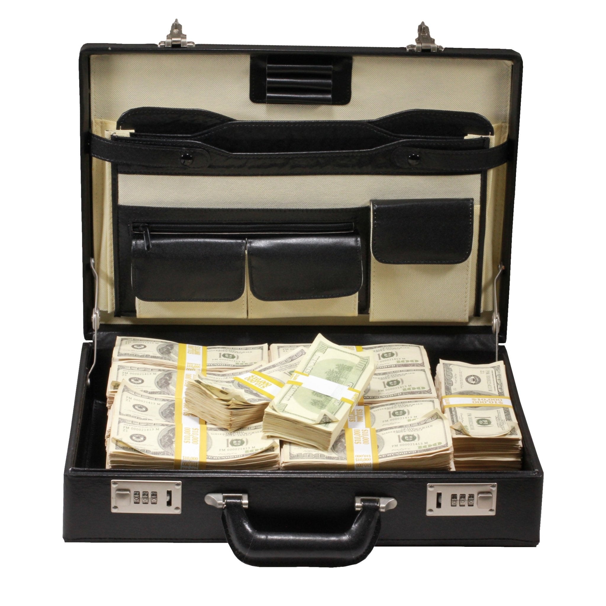 series-2000s-500000-aged-blank-filler-briefcase-4879403-2 Series 2000s $500,000 Aged Blank Filler Briefcase - Prop Movie Money